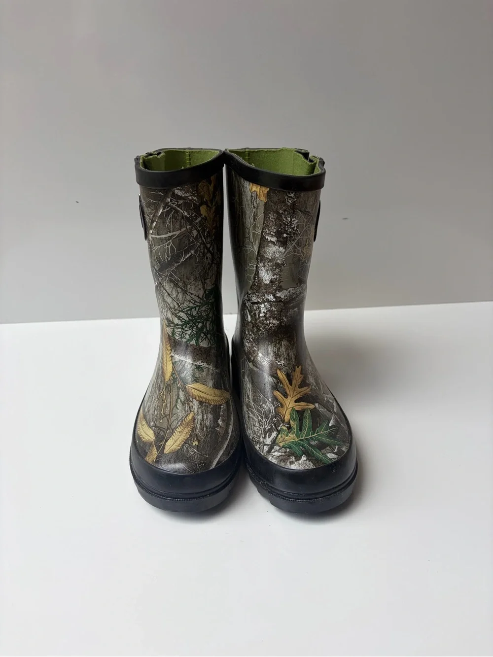 Kids Magellan Outdoors Camo Rubber Rain Boots Waterproof Realtree Edge Size 3